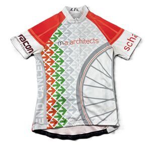 Scudo Women Cycling Jersey Shirt Full Zip Peletonia One Goal White XL L123